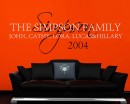 Customized Family Member Name  Vinyl Wall Art Decal